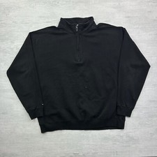 Straight Down Sweatshirt Adult XL Black 1/4 Zip Golf Sweater Pullover Logo