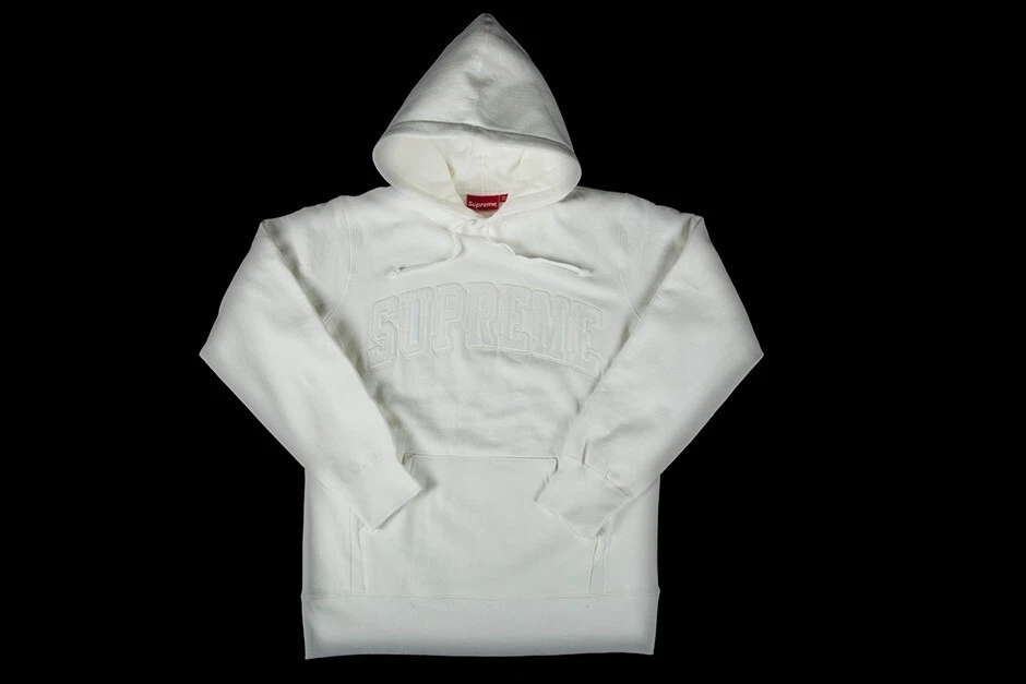 SWEAT SHIRT À CAPUCHE À ARC TONAL SUPREME NEUF BLANC S XL