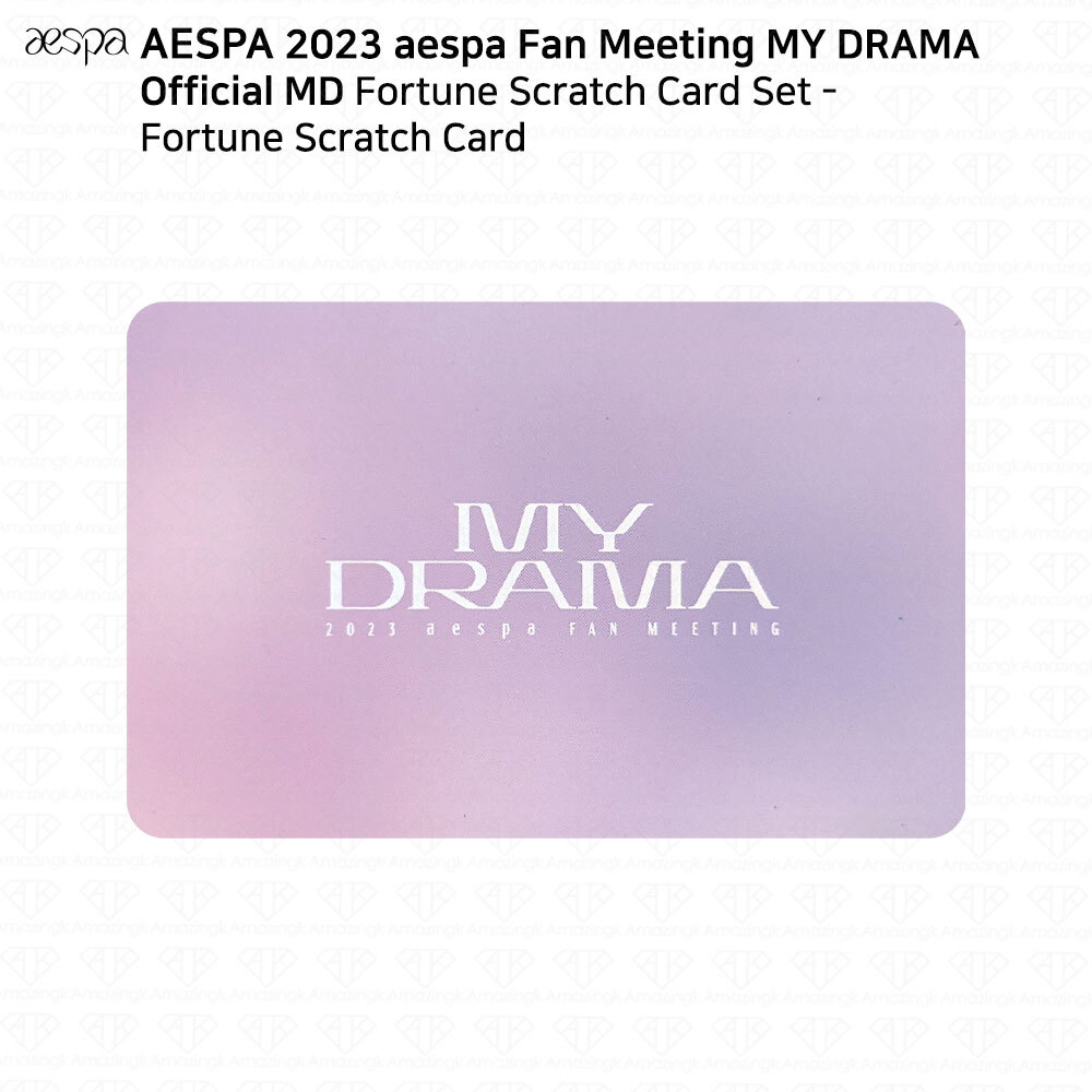 Aespa 2023 Fan Meeting My Drama Official MD Fortune Scratch Card