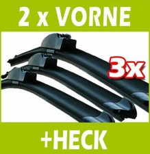 3 Scheibenwischer Vorne + Heck Wischerblatt für Nissan Almera Tino 2000+