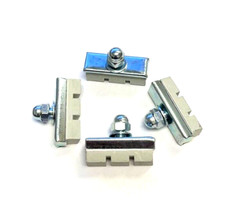 NEW 4-PACK BOLT ON BICYCLE BIKE 10 SPEED WHITE RUBBER BRAKE PADS SHOES 35MM