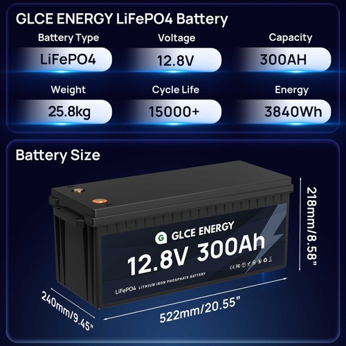 LiFePO4 Deep Cycle Lithium Battery 12V 300A 3840Wh Max for Trooling Motor RV - Picture 2 of 5