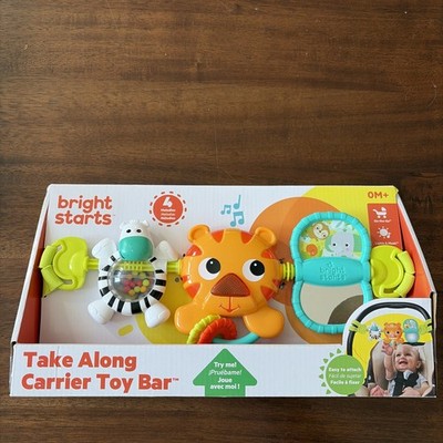 Bright Starts Take Along Carrier Toy Bar Animals Lights Sounds Brand New