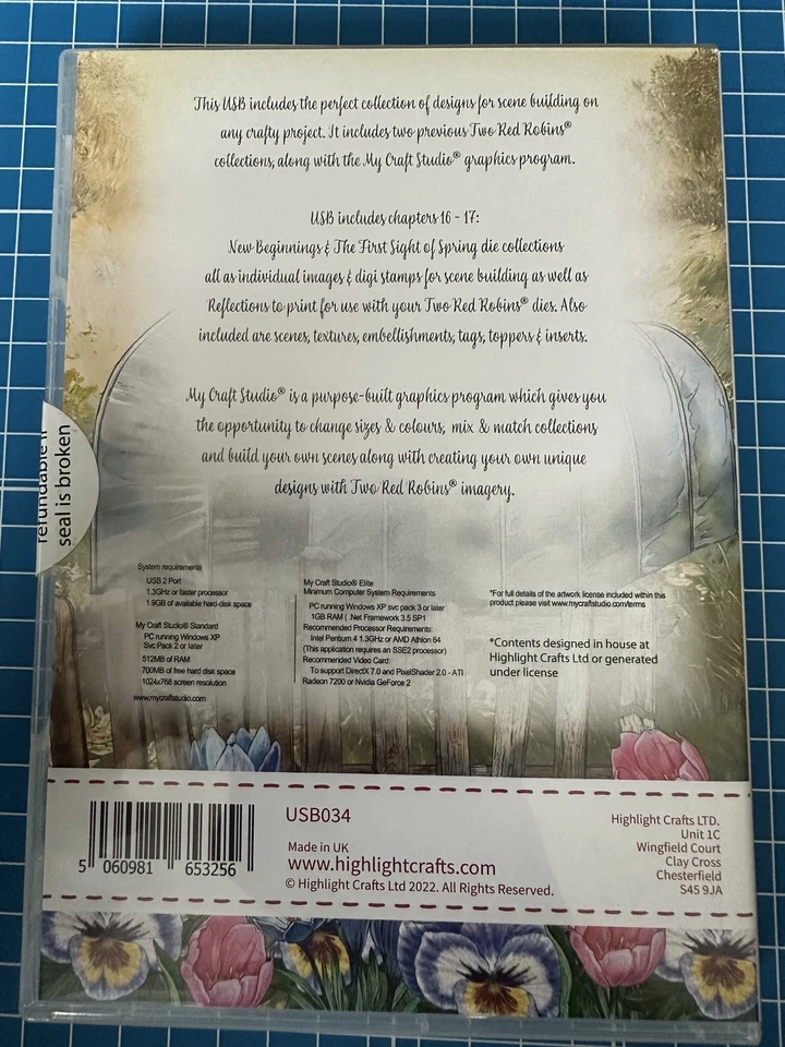 My Craft Studio Two Red Robins Scene Building Vol 5 USB – New & Sealed - Image 2 of 2