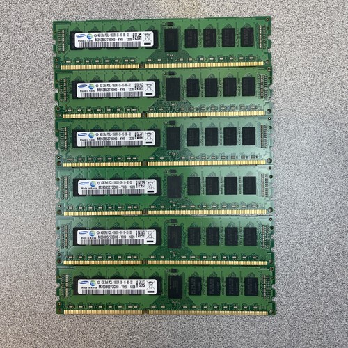 24 GB (6x4GB) 2Rx8 PC3L-10600R DDR3-1333 240 Pin Memory RAM (Samsung) used