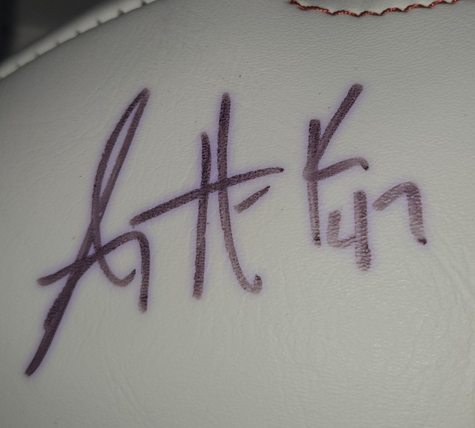 AJ Hawk Ohio State #47 Signed Autographed Football Embroidered Logo Buckeyes