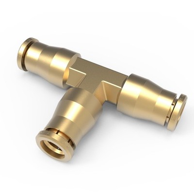 21838 Air Line Fittings Union Tee 1/4'' T-Fitting Pneumatic Air Suspension Fit...