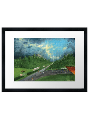 Der breite und schmale Weg gerahmtes Wandbild Poster Druck Bild
