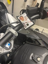 Motorcycle Handlebar Mounted CAC (Common Access Card) Holder for Military Bases