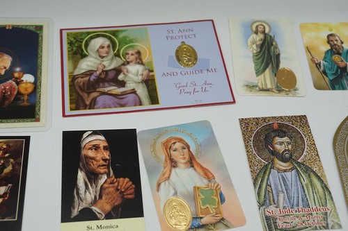 Lot Religieux Prière Cartes Jésus St. An. St.Jude St.Monica St.Cajetan - Photo 2 sur 6