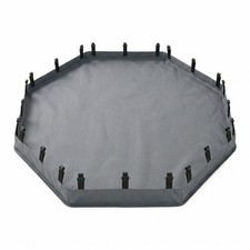 Dog Playpen Bottom Pad Fits 24inch 8Panel Octagon Pen, Elastic Buckles, Grey
