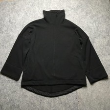 Athleta Sweatshirt Womens Medium Black Cozy Karma Funnel Neck Fleece Pullover