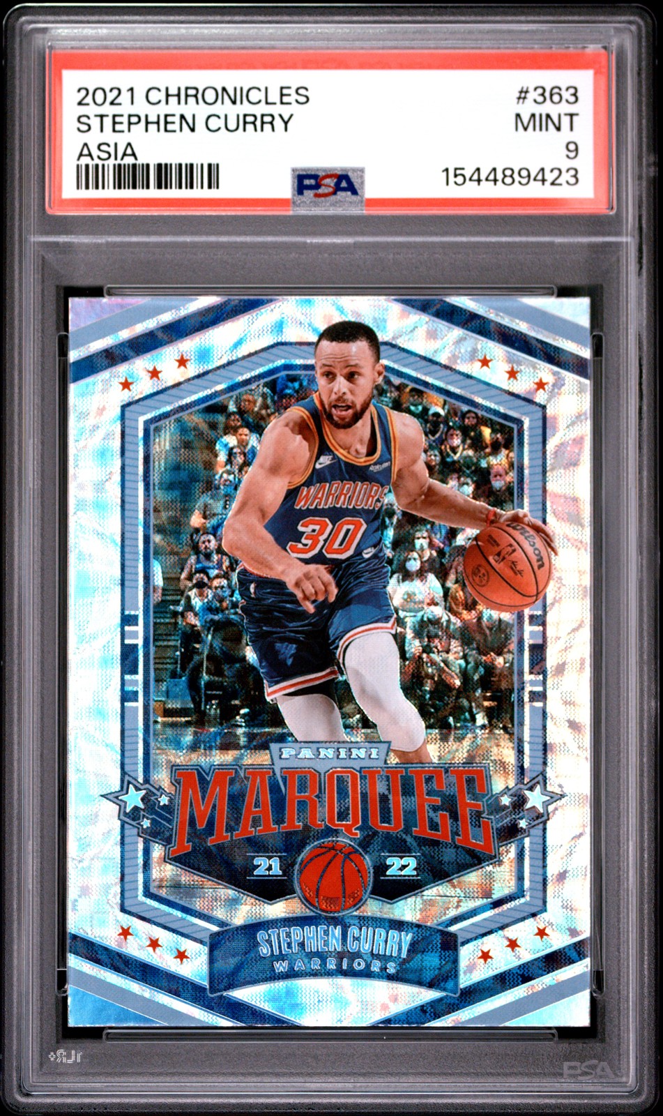 2021 PANINI CHRONICLES ASIA #363 STEPHEN CURRY PSA 9