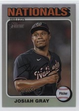 2024 Topps Heritage High Number Chrome Silver Border /225 Josiah Gray #16