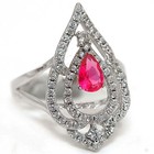 2CT Heat Treated Rubellite Tourmaline 925 Solid Sterling Silver Ring Sz 7 PC13-6 — photo 2