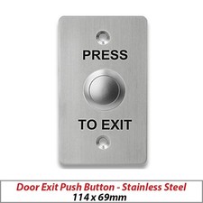 Door Exit Push Button Stainless Steel Access Control NO NC COM Release Switch UK