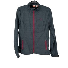 Puma Sportlifestyle Wind Cell Jacket Women's Size M Gray Pink Zip Activewear
