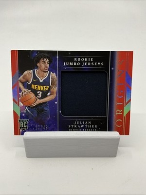 2023-24 Panini Origins #RJJ-STR Julian Strawther Rookie Jumbo Jerseys Red #/49