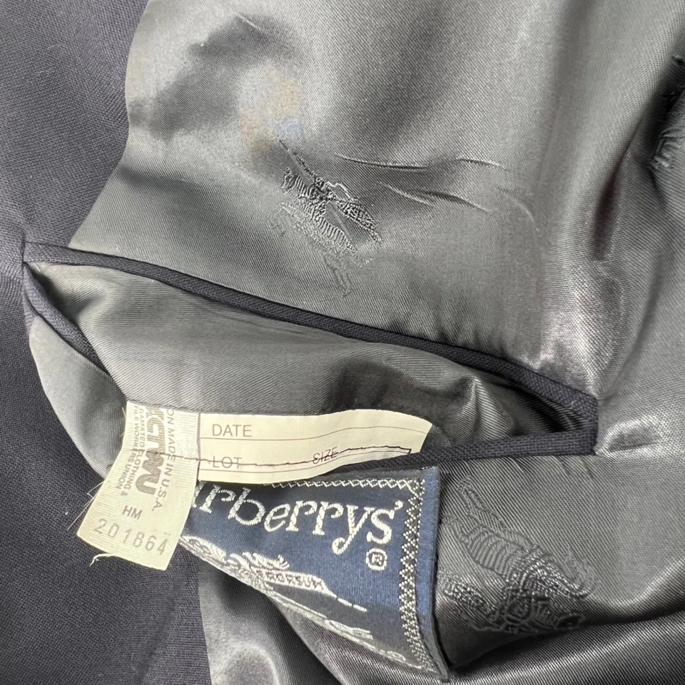 Blazer Burberrys Para Hombre Lana Pura 42L Doble Pecho Botones Dorados De Colección EE. UU. Foto 4 de 4