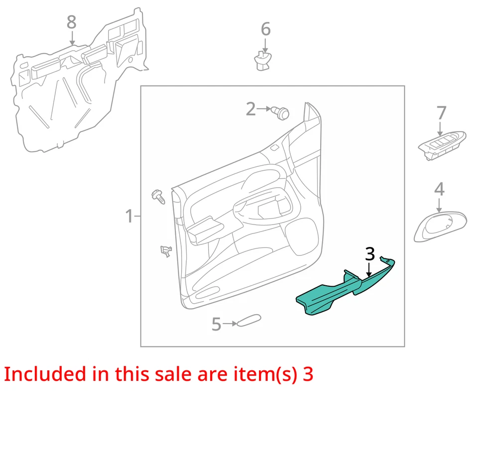 ПОДХОДИТ ДЛЯ 2002-2004 GMC ENVOY XL ENVOY ПОДЛОКОТНИК ASM FRT S/D ОЛОВЯННЫЙ 15055825 - НОВЫЙ OEM - Изображение 2 из 3