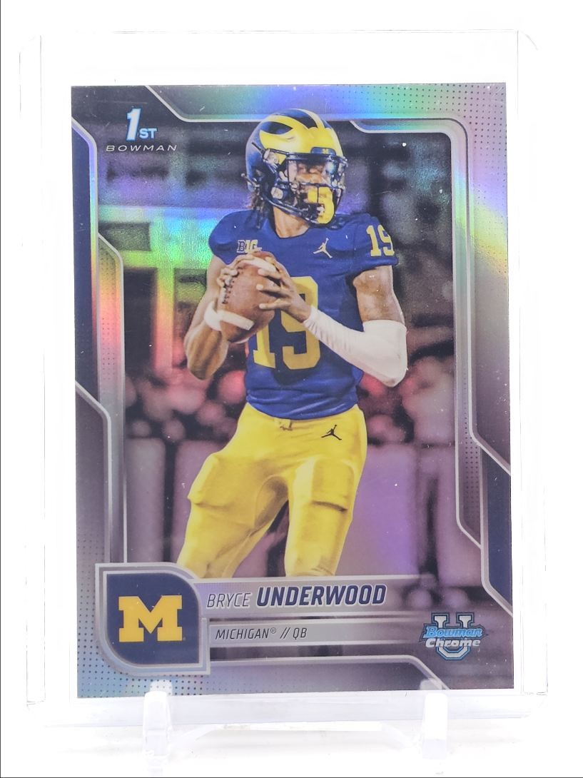 BRYCE UNDERWOOD 2025 BOWMAN UNIVERSITY CHROME 1ST REFRACTOR Q5843