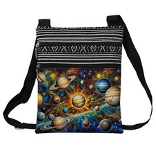 Fancy Planet Messenger Bag Small Ethnic Pattern Printed Adjustable Strap Cros...