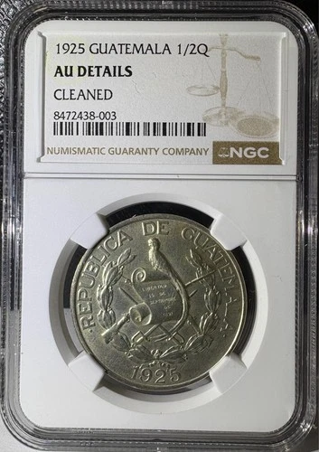 1925 Guatemala 1/2 Quetzal NGC AU Details (003)