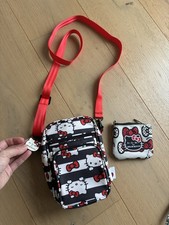 Ju-Ju-Be Hello Kitty Dots  Stripes Mini Helix Black White Jujube BN Crossbody