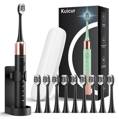 Sonic Electric Toothbrush for Adults and Kids, Comes with 10 Brush Heads & Tr...
