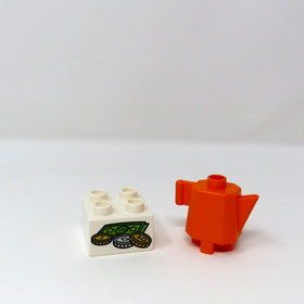 Lego Duplo 10587 Cafe Complete Set Figures Food Umbrella No Box / Instructions