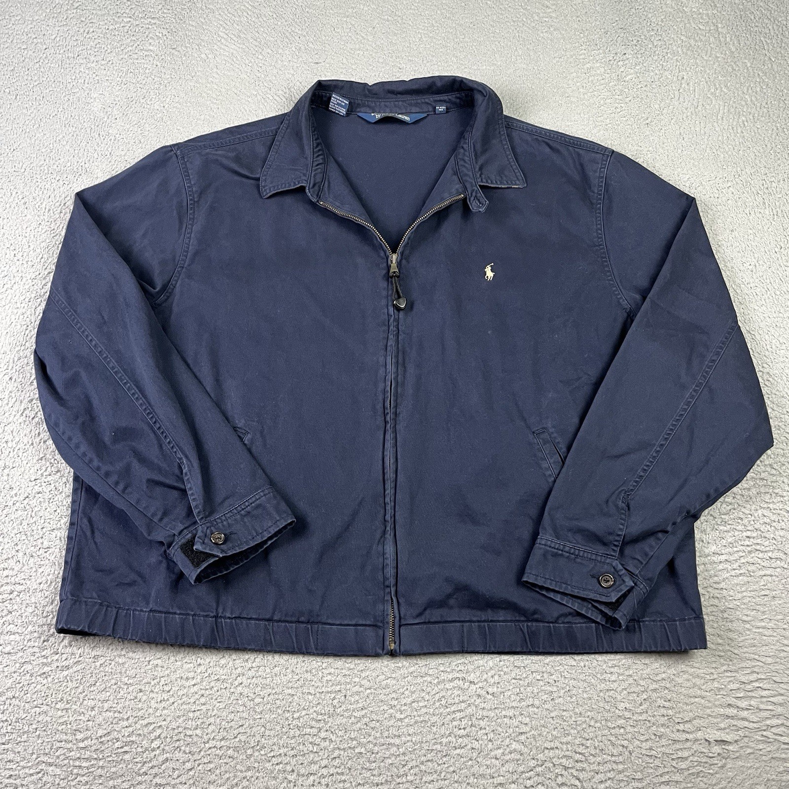 Polo Ralph Lauren Harrington Jacket Men 2XL Blue Chin Strap Madras Collar thumbnail 8