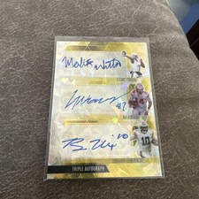 2021 Super Glow Cj Stroud, Malik Willis, Bo Nix Triple Autograph 1/1 GOLD