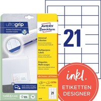 Avery Zweckform Universal-Etiketten 64 X 36 Mm Weiß 630 Etiketten