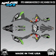 Kalair GFX Graphics Kit for KX450 2019-2023 and KX250 2021-24 Pecker - Grey