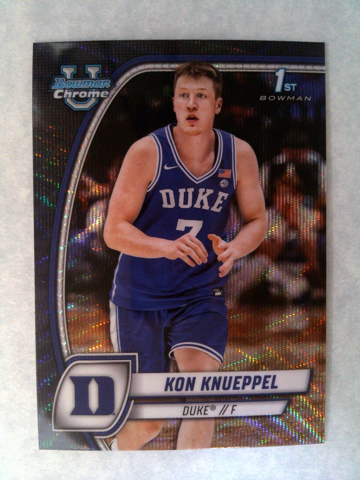 2024-25 Bowman University Chrome - Kon Knueppel #48 Black Wave Refractor (RC)