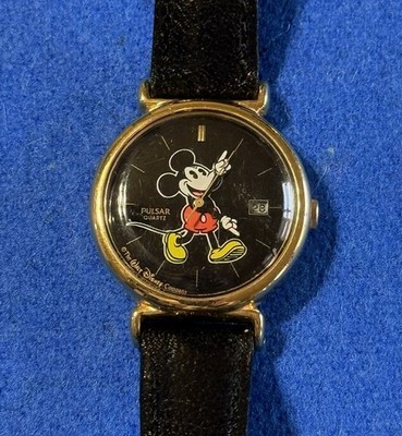 Vintage WORKS Disney Pulsar Mickey Mouse Watch New Battery V837-8A30
