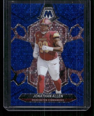 2024 Panini Mosaic #223 Jonathan Allen Mosaic No Huddle Blue #/75