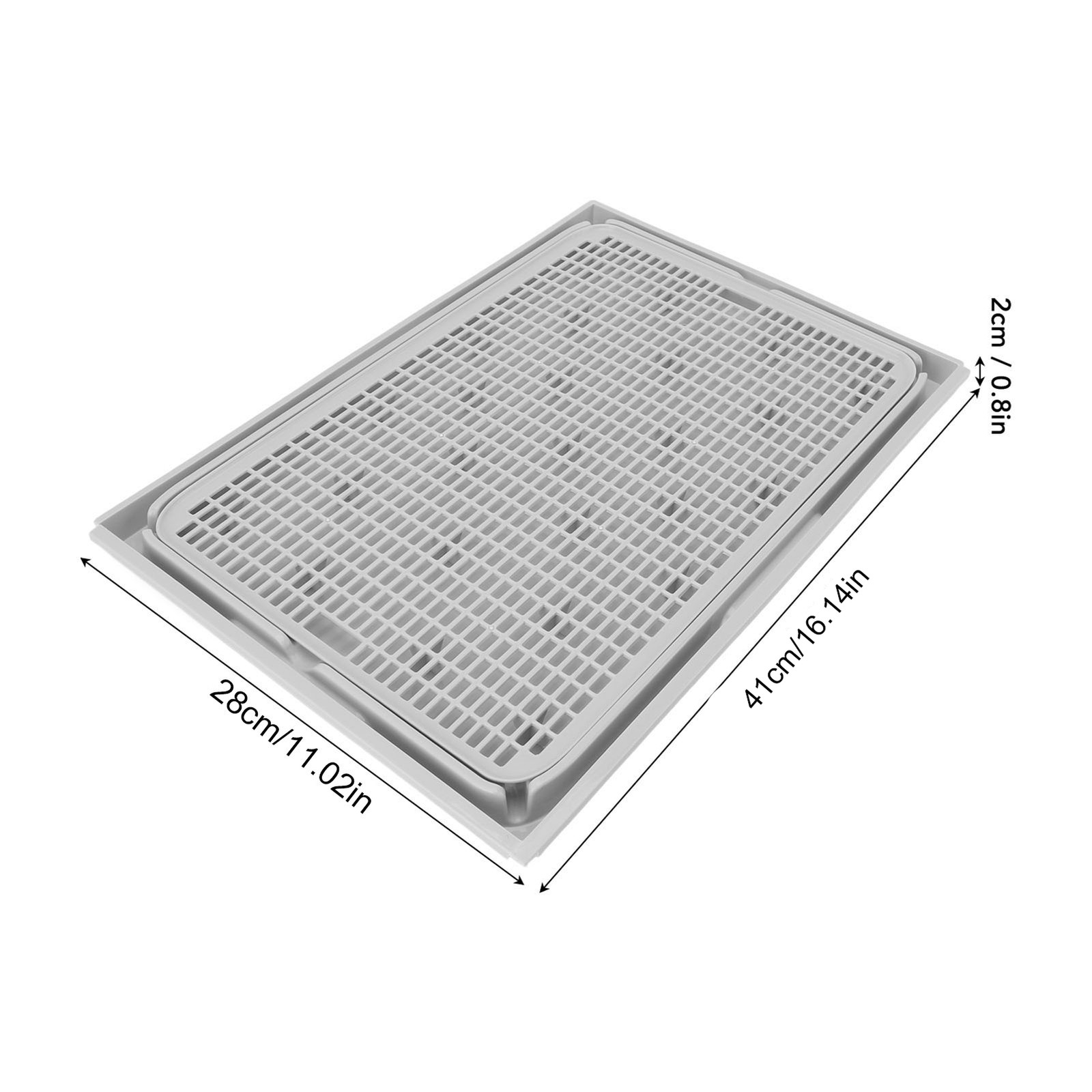 Cat Litter Mat Spacious Double Layer Washable Anti Slip Bottom Cat Litter Box