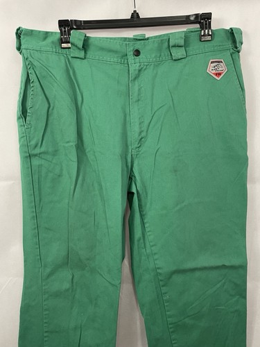Black Stallion Men's FR Cotton Work Pants F9-32P Green Size 40x32 H3 - Picture 4 of 16