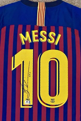 Lionel Messi Signed 2018/19 Barcelona FC Nike Home Soccer Jersey With COA ⚽️🔥