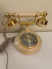 Vintage Western Electric French Princess Style Cream Gold Rotary Telephone Phone