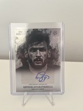 2025/26 Topps Simplicidad Khvicha Kvaratskhelia Auto Retrato BLACK /10 FOP PSG