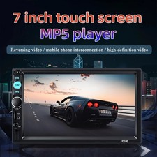 7" Double 2 DIN Car MP5 Player Bluetooth Touch Screen Stereo Radio w/ Camera