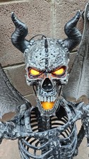 Home Depot Ultra Poseable Led Skeleton Demon 5 Ft. New !