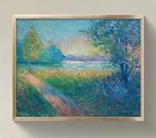 Original Impressionist Painting on 14 in x11 in Canvas - Signed by the Artist