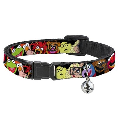 Cat Collar Breakaway with Bell Muppets Faces Black NARROW Fits 8.5-1 (US IMPORT)
