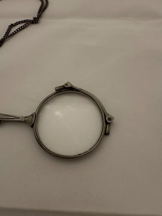Antique Folding Lorgnette Spectacles Platinin - image 5