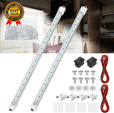 2PCS 12V Interior LED Light Bar 48 Leds Slim Light Strip W/Switch for Car Traile
