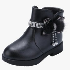 Girls Black Ankle Booties