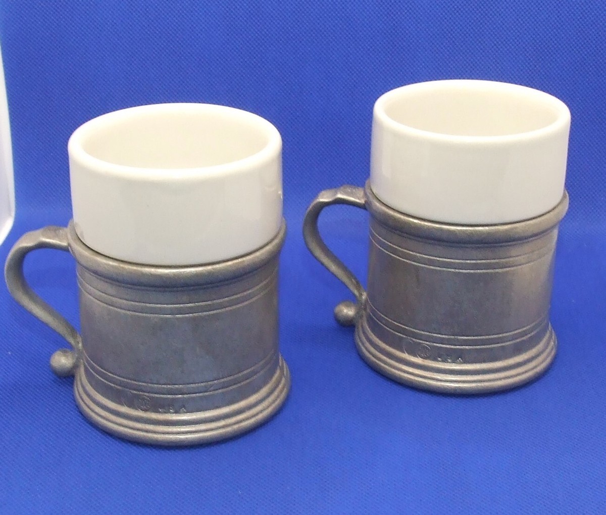 Vintage RWP Wilton Armetale Pewter Coffee Mug W/ Ceramic Liner